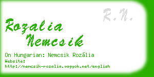 rozalia nemcsik business card