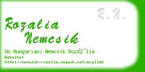 rozalia nemcsik business card